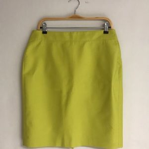 J. CREW Chartreuse #2 Pencil Skirt NWT